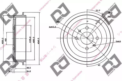 Тормозный барабан DJ PARTS BR1015